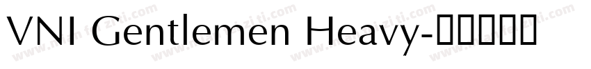 VNI Gentlemen Heavy字体转换